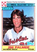 1984 Ralston Purina Hand Cut #23 Jim Palmer Baseball Card