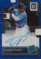 2022 Panini Donruss Optic Rated Rookie Signatures #RRSWF Wander Franco Blue Mojo Baseball Card