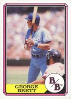 1987 Boardwalk & Baseball Top Run Makers #13c George Brett Correct Baseball Card