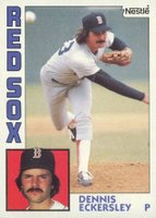 1984 Topps Nestle Hand Cut #745 Dennis Eckersley Baseball Card