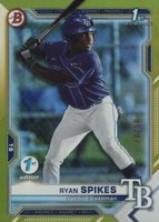 2021 Bowman Draft 1st Edition #BD63 Ryan Spikes Gold Foil Baseball Card
