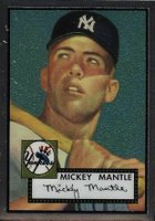 1996 Topps Mantle Finest #2 1952 Topps Reprint Baseball Card