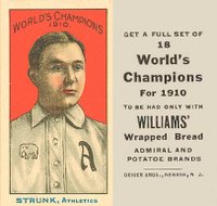 1911 Williams Baking # Amos Strunk Baseball Card
