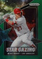 2020 Panini Prizm Star Gazing #SG1 Mike Trout Green Prizm Baseball Card