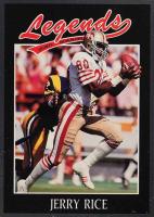 1991 Legends Magazine Insert #54 Jerry Rice Silver Border-Hand Cut Football Card