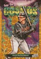 2024 Topps Chrome Cosmic Into the Cosmos #1 Adley Rutschman Gold Interstellar Refractor Baseball Card