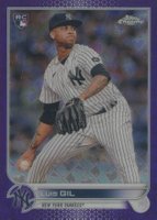2022 Topps Chrome Logofractor Edition #10 Luis Gil Purple Baseball Card