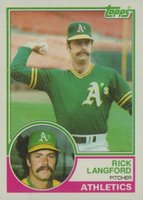 1983 Topps #286 Rick Langford Baseball Card