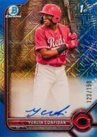 2022 Bowman Chrome Prospect Autographs #CPAYC Yerlin Confidan Hta Choice Refractor Baseball Card