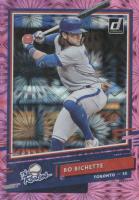 2020 Panini Donruss the Rookies #R6 Bo Bichette Pink Fireworks Baseball Card
