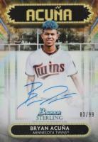 2022 Bowman Sterling Sterling Signage Autographs #SSABA Bryan Acuna Baseball Card