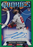 2023 Topps Finest Finest Rookies Design Variation Autographs #RDAMH Michael Harris II Green Baseball Card