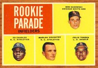 1962 Topps #595 Rookie Parade Infielders Baseball Card