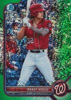 2022 Bowman Draft #BDC144 Brady House Chrome-Green Sparkle Refractor Baseball Card