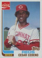 1982 Coca-Cola Reds #4 Cesar Cedeno Baseball Card