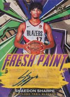2022 Panini Court Kings Fresh Paint Autographs #FPSSP Shaedon Sharpe Basketball Card
