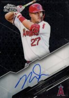 2020 Topps Chrome Black Autographs #MT Mike Trout Baseball Card