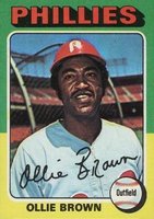 1975 Topps Mini #596 Ollie Brown Baseball Card