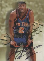 1998 Skybox Premium Autographics # Larry Johnson Basketball Card