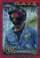 2024 Topps Chrome #213 Junior Caminero Variation-Red Speckle Refractor Baseball Card