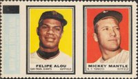 1962 Topps Stamp Panels # Alou/Mantle Baseball Card