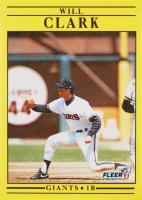 1991 Fleer #259 Will Clark Baseball Card