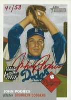 2002 Topps Heritage Real One Autographs #RO-JP Johnny Podres Red Baseball Card