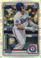 2020 Bowman Draft #BD124 Justin Foscue Chrome-Refractor Baseball Card