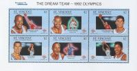 1992 St. Vincent US Olympic Basketball # Charles Barkley/Chris Mullin/Clyde Drexler/John Stockton/Michael Jordan/Patrick Ewing Panel Basketball Card