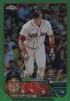 2023 Topps Chrome #174 Triston Casas Green Refractor Baseball Card