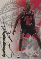 1997 Skybox Premium Autographics # Dennis Rodman Basketball Card