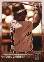 2015 Topps Chrome #162 Miguel Cabrera Sepia Refractor Baseball Card
