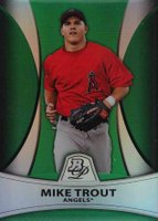 2010 Bowman Platinum Prospects #PP5 Mike Trout Green Refractor Baseball Card