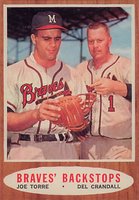 1962 Topps #351 Braves' Backstops Baseball Card