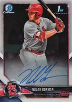 2018 Bowman Draft Chrome Draft Picks Autographs #CDANG Nolan Gorman Baseball Card