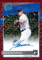 2020 Panini Donruss Optic Rated Rookies Signatures #RRSNH Nico Hoerner Red Mojo Baseball Card