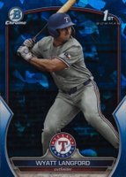 2023 Bowman Draft Sapphire Edition #BDC106 Wyatt Langford Baseball Card