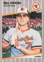 1989 Fleer #616bb Bill Ripken Black Box Over Error Baseball Card