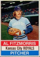 1976 Hostess #8 Al Fitzmorris Hand Cut Baseball Card
