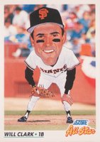 1992 Score #773 Will Clark Baseball Card