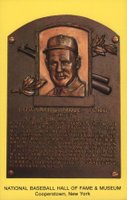 1964 DATE Hall of Fame Yellow Plaque Postcard # Whitey Ford Baseball Card