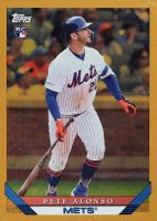 2019 Topps Archives #222 Pete Alonso Gold Foilboard 1/1 Baseball Card