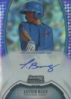 2011 Bowman Sterling Prospects Autographs #BSPJB Javier Baez Purple Refractor Baseball Card