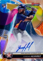 2020 Bowman's Best Best of 2020 Autographs #B20YA Yordan Alvarez Gold Refractor Baseball Card