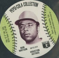 1977 Pepsi-Cola Baseball Stars Discs # Bob Watson Baseball Card