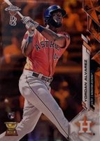 2020 Ben Baller Chrome #200 Yordan Alvarez Orange Refractor Baseball Card