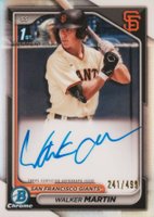 2024 Bowman Chrome Prospect Autographs #CPAWM Walker Martin Refractor Baseball Card
