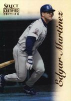 1996 Select Certified #61 Edgar Martinez Mirror Blue Baseball Card