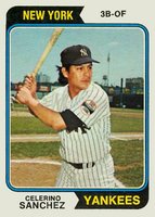 1974 Topps #623 Celerino Sanchez Baseball Card