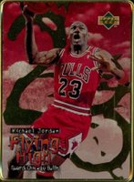 1996 Upper Deck Jordan Flying High Metal #2 Michael Jordan Basketball Card